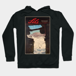 Sils, Engadine, Switzerland, Ski Poster Hoodie